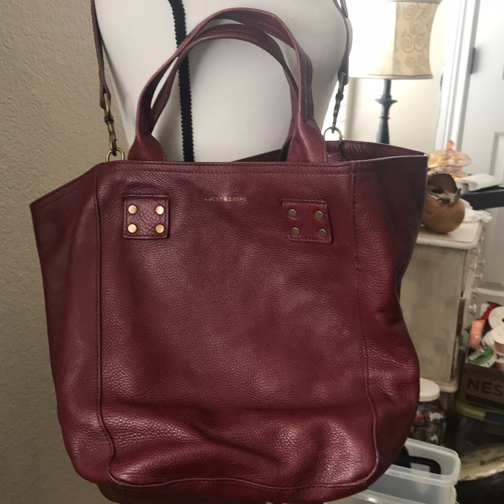 Lucky Brand leather maroon hobo bag